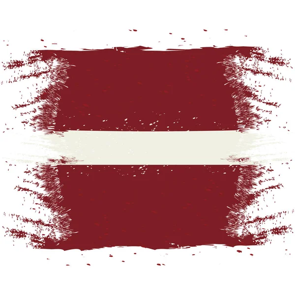 Grunge Flag of Latvia. Latvia flag with grunge texture.Vector illustration. — Stock Vector