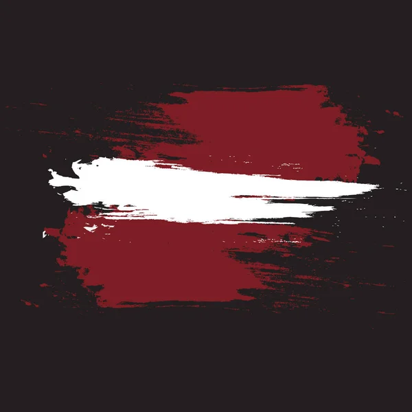 Grunge vlag van Letland. Letland vlag met grunge textuur.Vector illustratie. — Stockvector