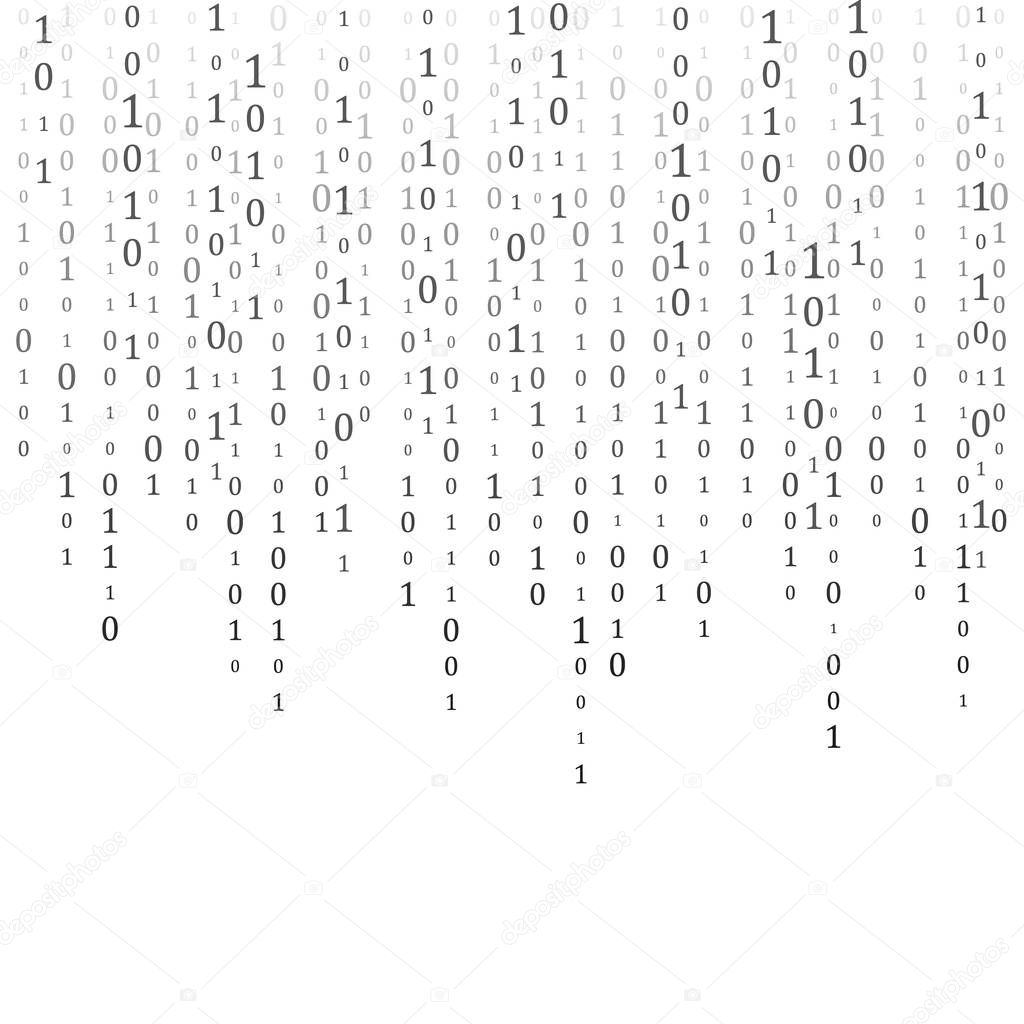 Abstract Matrix Background. Binary Computer Code. Coding. Hacker concept. Vector Background Illustration