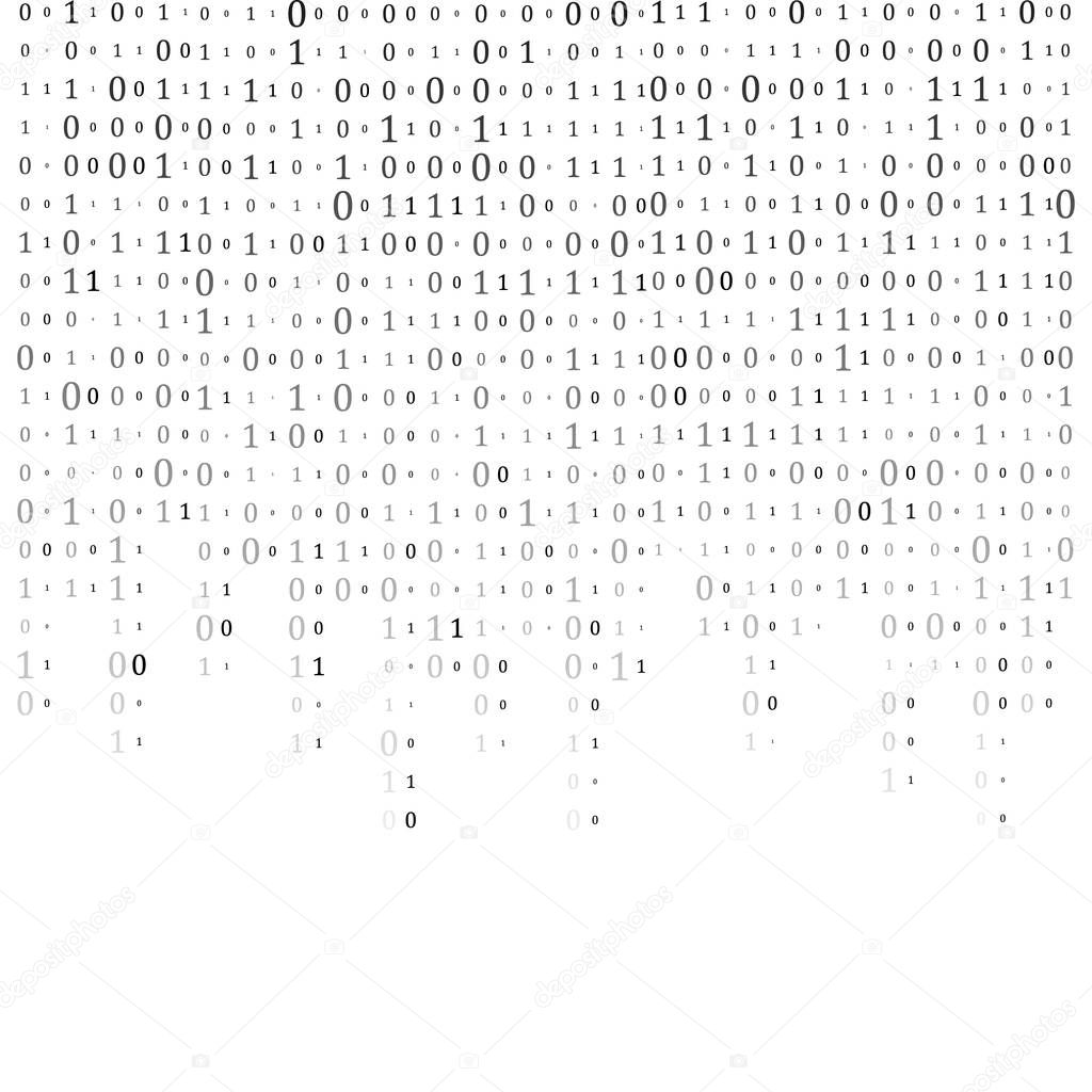 Abstract Matrix Background. Binary Computer Code. Coding. Hacker concept. Vector Background Illustration