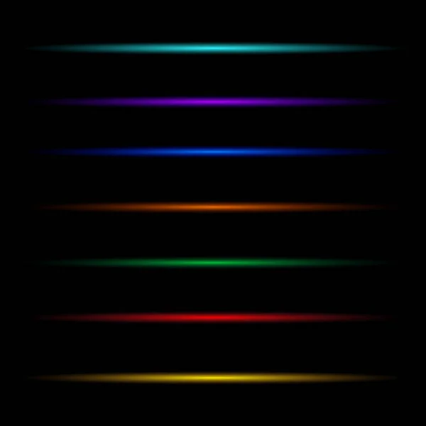 Neon ışığı efekti, sihirli ışık, parlayan, aydınlatılmış vektör — Stok Vektör