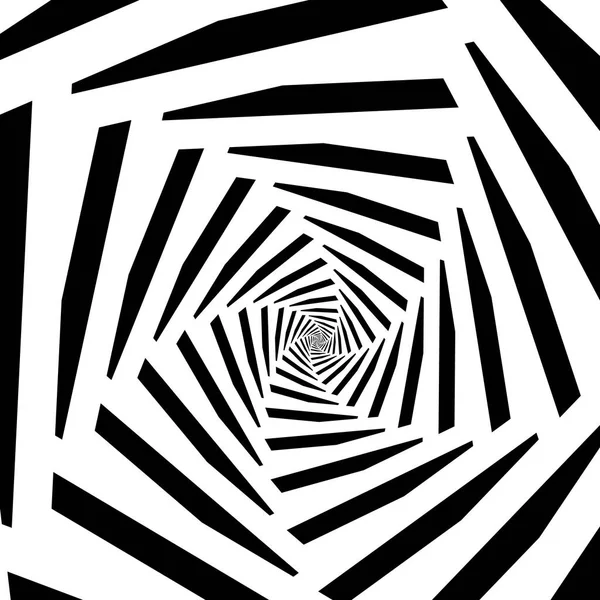 Czarno-biała iluzja optyczna. Ilustracja w Wektorze. abstrakcyjne tło — Wektor stockowy