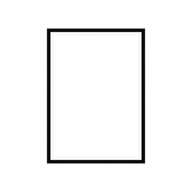 Beyazda izole edilmiş gerçekçi siyah çerçeve. Sunumlar için kullanılabilir. Vektör