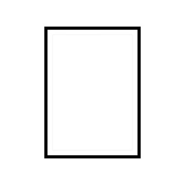 Gerçekçi siyah çerçeve beyaz arkaplanda izole edilmiş. Sunumların için mükemmel..
