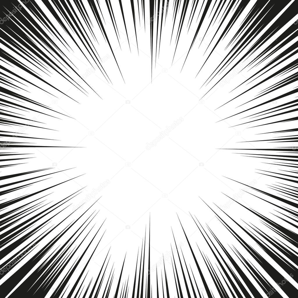 Comic radial speed lines background