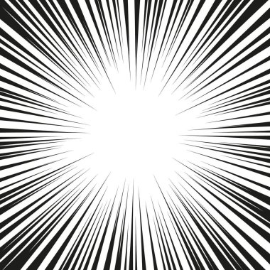 Patlama hız çizgileri. Vektör İllüstrasyonu