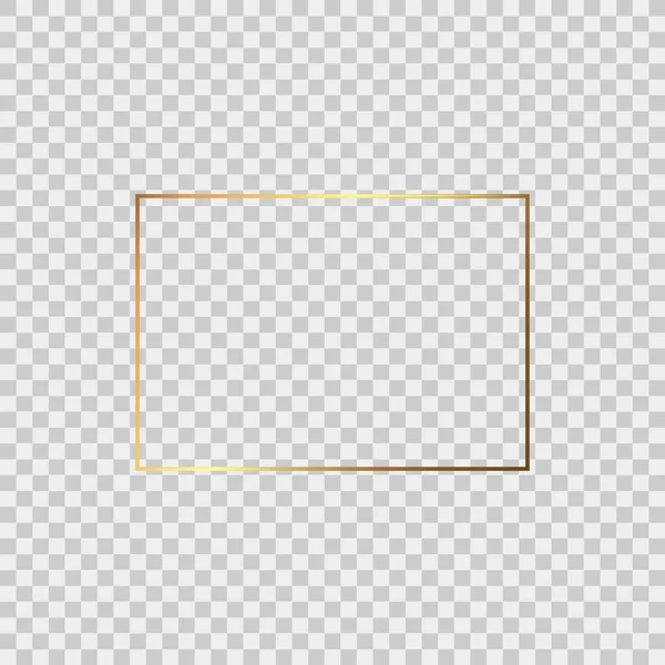 Realistischer Goldrahmen Isoliert Auf Hintergrund Perfekt Für Ihre Präsentationen Vektor — Stockvektor