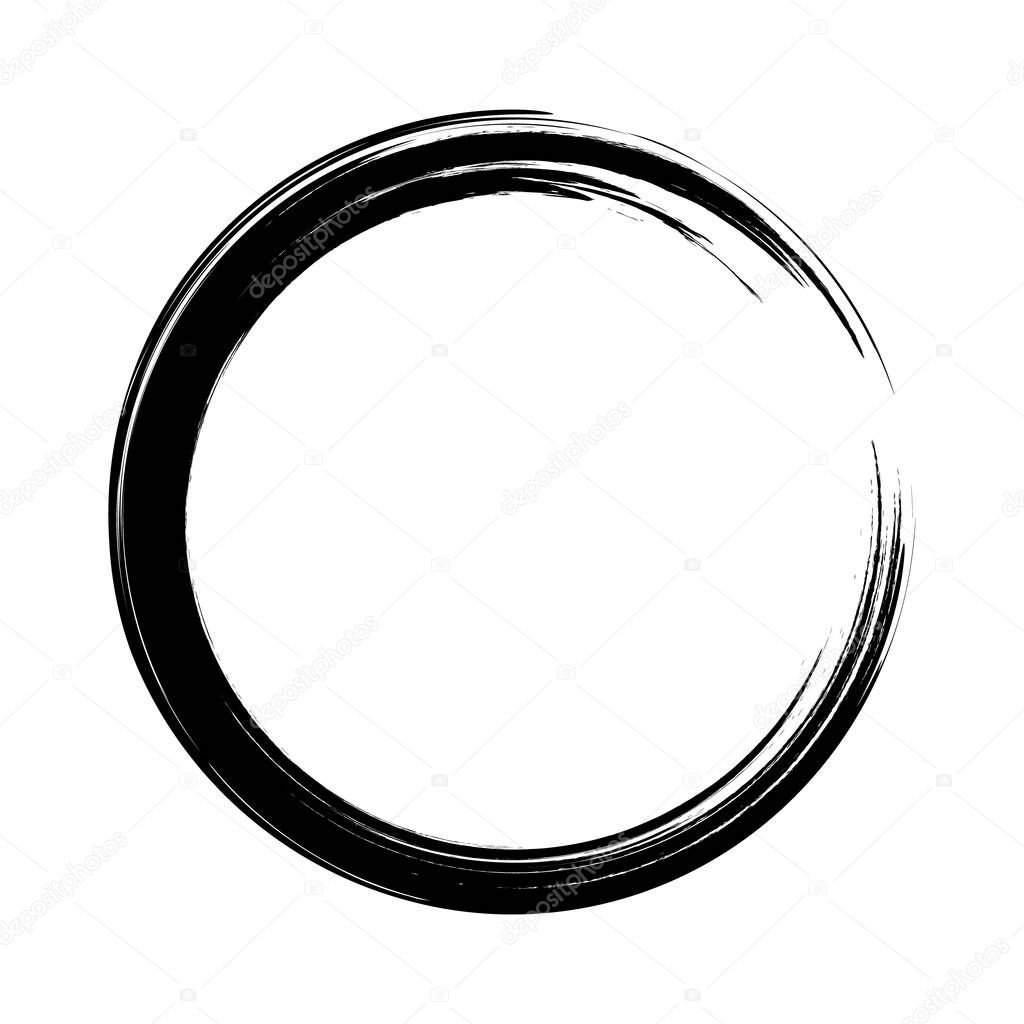 Grunge red circle frame texture - abstract texture. Stock vector design template - easy to use