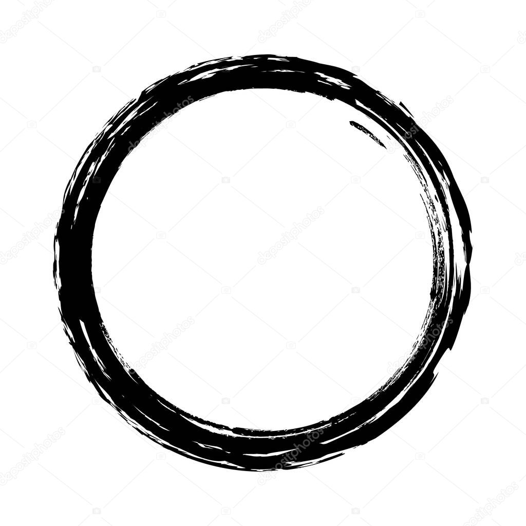 Grunge red circle frame texture - abstract texture. Stock vector design template - easy to use