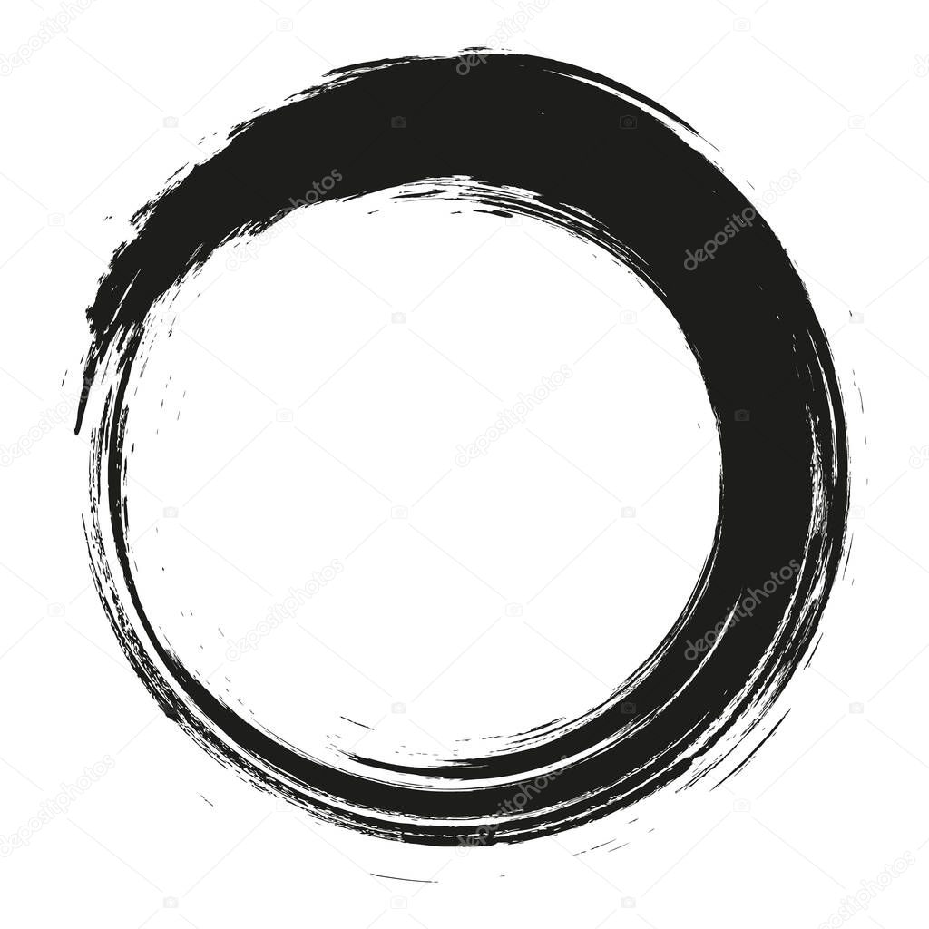 Grunge red circle frame texture - abstract texture. Stock vector design template - easy to use