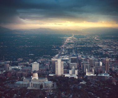 Salt Lake City gün batımında