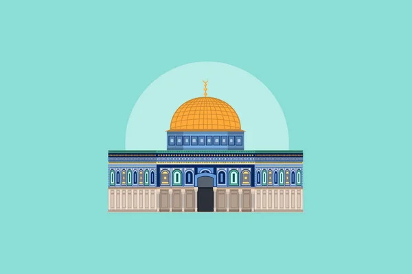 Felskuppel Masjid Aqsa — Stockvektor