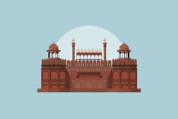 Röda Fortet Landmärke Indien — Stock vektor