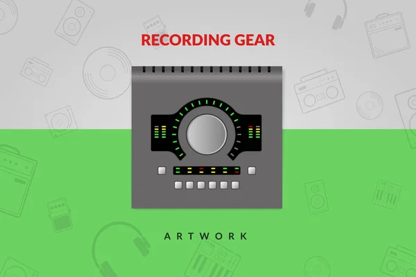 Audio Recording Gear Vector Design — Stockvector
