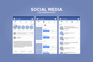 Sosyal medya Ux tasarım paketi