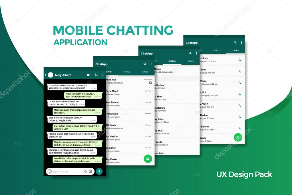 Mobile Chatting Application - UX Design Pack
