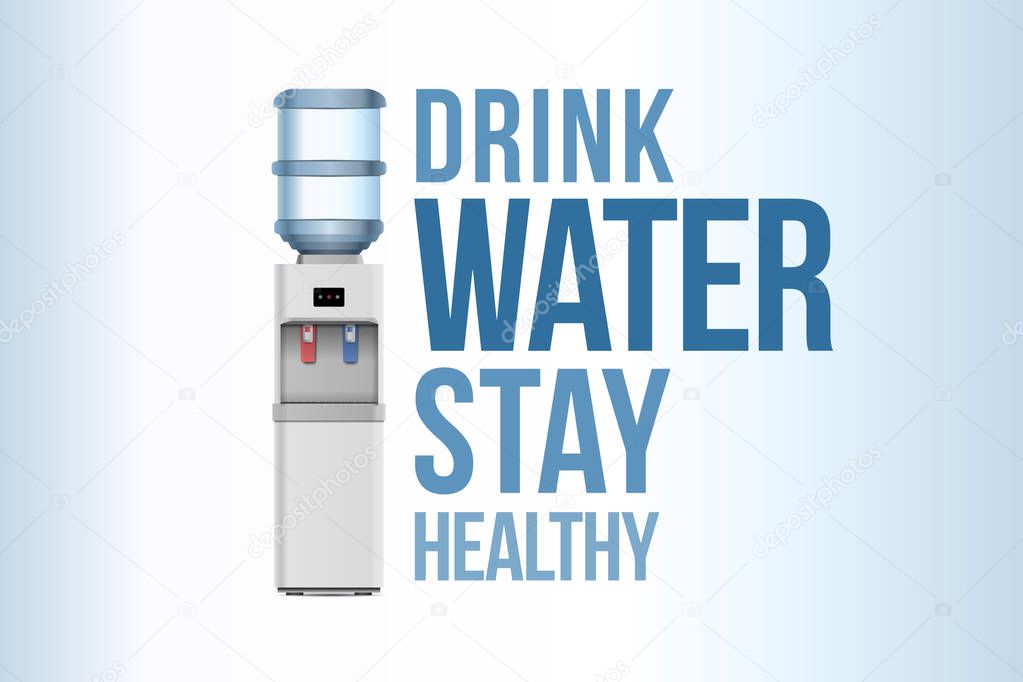 Drink Water Stay Healthy - Vector Poster Design