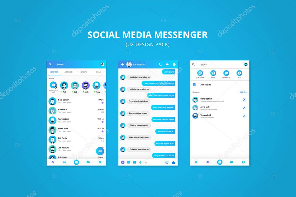 Social Media Messenger - UI Bundle