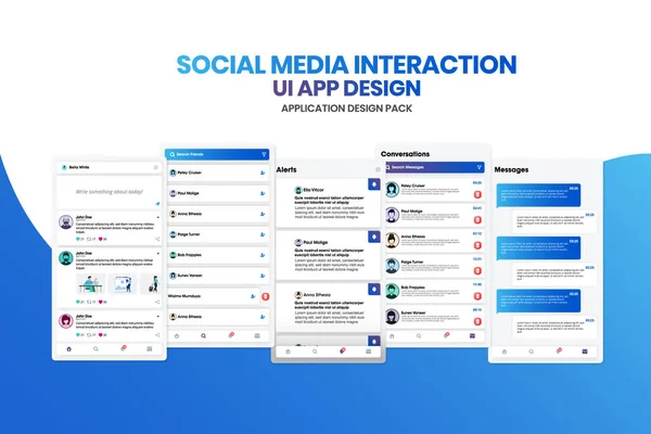 Social Media Interaction UI Design Pack