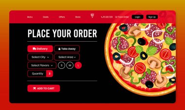 Pizza Siparişi Web Kullanımı Tasarımı