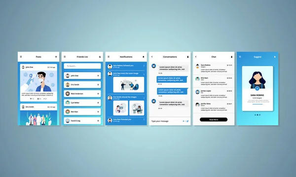 Social Interaction Mobile UI Application Design