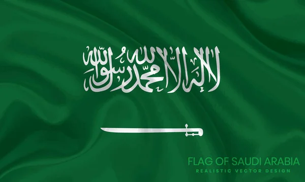 Flag Saudi Arabia Realistic Vector Design — Stock Vector