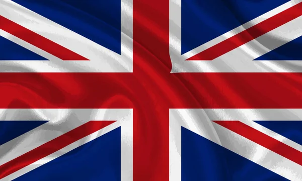 イギリスの国旗 Realistic Vector Design — ストックベクタ