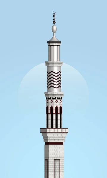 Minaret Vektor Konstverk Moské — Stock vektor