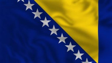 Bosna-Hersek Bayrağı - Sallanan Bayrak Canlandırması