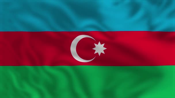 Bandiera Dell Azerbaigian Animazione Con Bandiera Sventolata — Video Stock