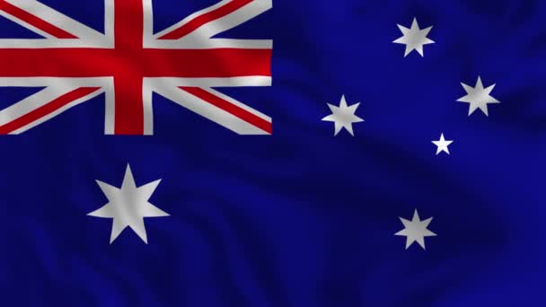 Bandera Australia Ondeando Bandera Animación — Vídeo de stock