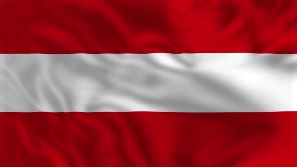 Bandera Austria Ondeando Bandera Animación — Vídeo de stock