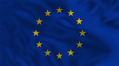 Avrupa Birliği Bayrağı - Sallanan Bayrak Canlandırması
