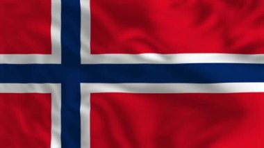 Norveç Bayrağı - Dalgalanan Bayrak Canlandırması