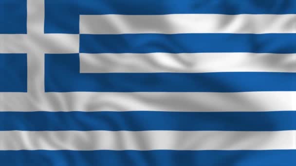 Bandiera Della Grecia Sventolando Bandiera Animazione — Video Stock