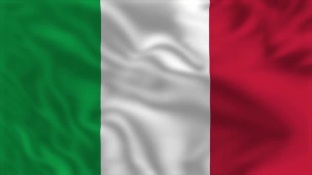 Bandera Italia Ondeando Bandera Animación — Vídeo de stock