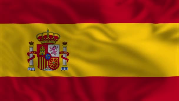 Bandera España Animación Ondeando Bandera — Vídeos de Stock