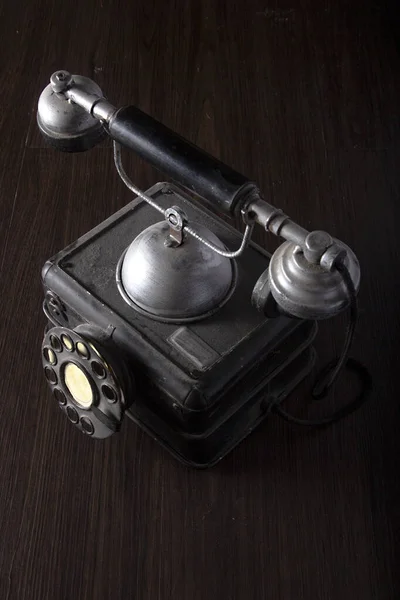 Vintage Dusty Telephone Dark Room — Stock fotografie