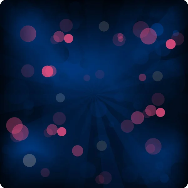Festive Pink Lights Dark Blue Background New Year Abstract Gift — Stock Vector