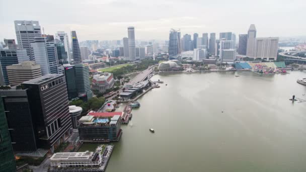 Singapur Miasta Skyview Poklatkowe — Wideo stockowe