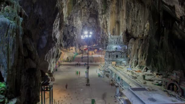 Time-lapse inside the Batu Caves in Kuala Lumpur, Malasia . — Vídeos de Stock