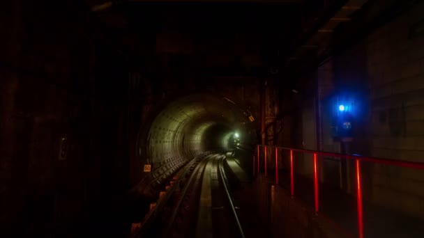 マレーシアのクアラルンプールで時間経過地下鉄トンネル — ストック動画