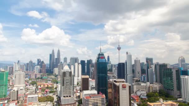 Lindo Kuala Lumpur timelapse vista com vista para o horizonte da cidade — Vídeo de Stock