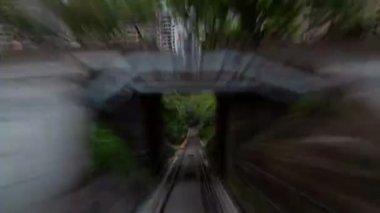 Hareket zaman atlamalı Hong Kong Peak Tramvay