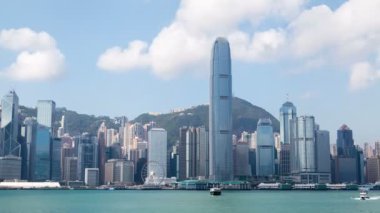 Zaman atlamalı gün görünümünden quay için merkezi Hong Kong