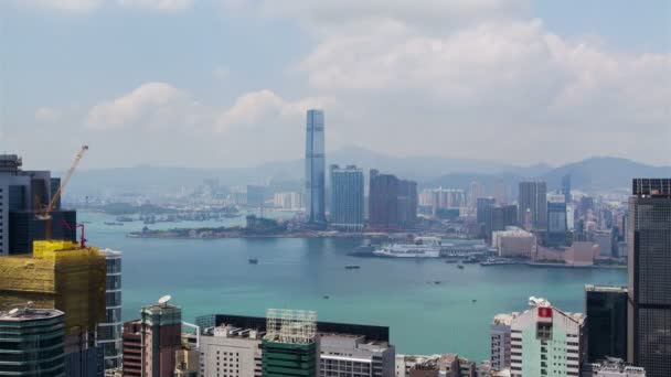 Time lapse giorno vista cielo Hong Kong — Video Stock