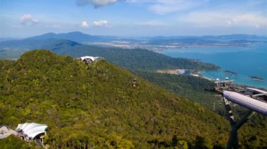 Langkawi Teleferiği hava manzara, Malezya timelapse