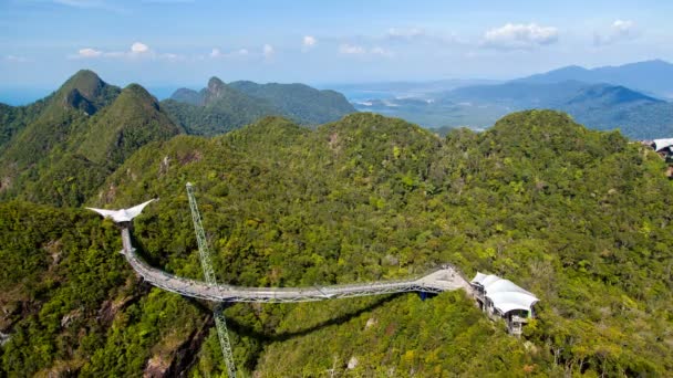 Langkawi Sky Bridge paisaje, Malasia timelapse — Vídeos de Stock