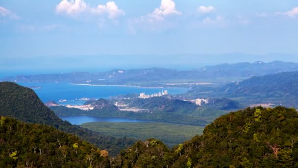 Langkawi aerial landscape, Malaysia timelapse — Stock Video