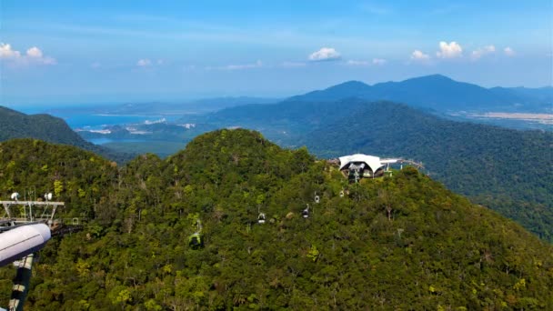 Langkawi Téléphérique paysage aérien, Malaisie timelapse — Video